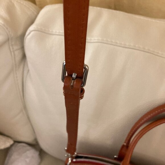 Dooney & Bourke Ginger Florentine Toscana Drawstring Bucket  Dooney & Bourke Florentine Toscana Domed Satchel with Shoulder Strap Ginger